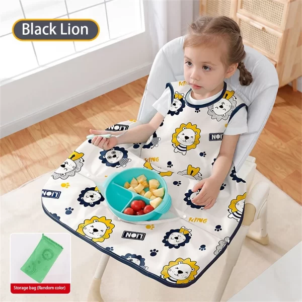 1~5PCS Feeding Bib for Baby Boys 6-36Month Waterproof Bib Apron Smock with Table Cover Infant Mess Free Full Coverage Bib - Image 4