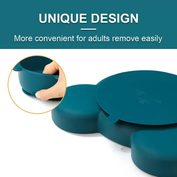 4/5/6Pcs Baby Bowls Plates Spoons Silicone Suction Feeding Food Tableware BPA Free Non-Slip Baby Dishes Panda Food Feeding Bowl - Image 5