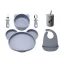 6pcs grey blue