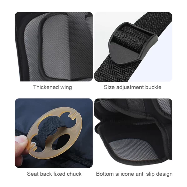 Baby Car Seat Cushion Cotton Breathable Safety Chairs Mats with Adjustable Strap Kid Seat Cushion for 9 Months To 12 Years Old - Image 3
