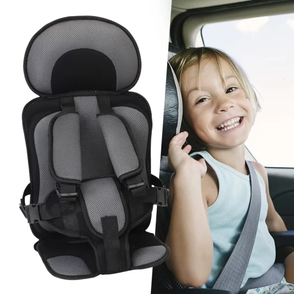 Baby Car Seat Cushion Cotton Breathable Safety Chairs Mats with Adjustable Strap Kid Seat Cushion for 9 Months To 12 Years Old - Image 5