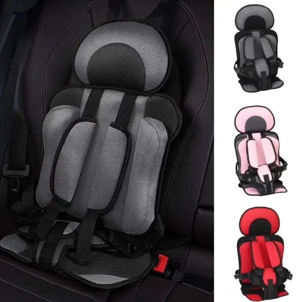Baby Car Seat Cushion Cotton Breathable Safety Chairs Mats with Adjustable Strap Kid Seat Cushion for 9 Months To 12 Years Old