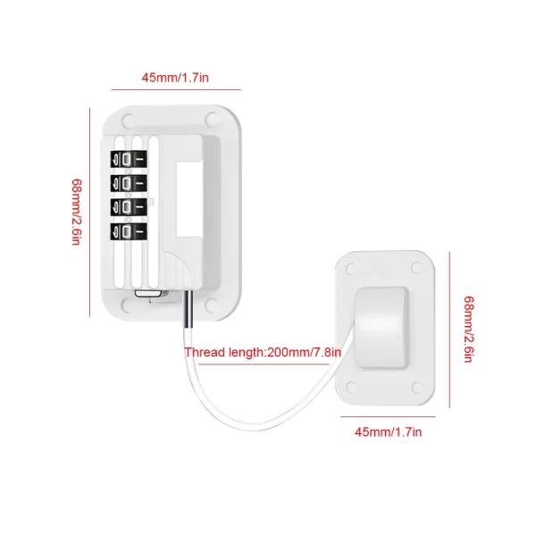 Baby Safety Cabinet Locks Digital Password Limit Positioning Combination Lock Child Safety Protection Sliding Window Door Locks - Image 2