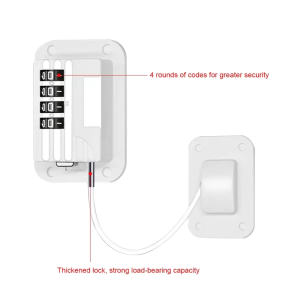 Baby Safety Cabinet Locks Digital Password Limit Positioning Combination Lock Child Safety Protection Sliding Window Door Locks - Image 3