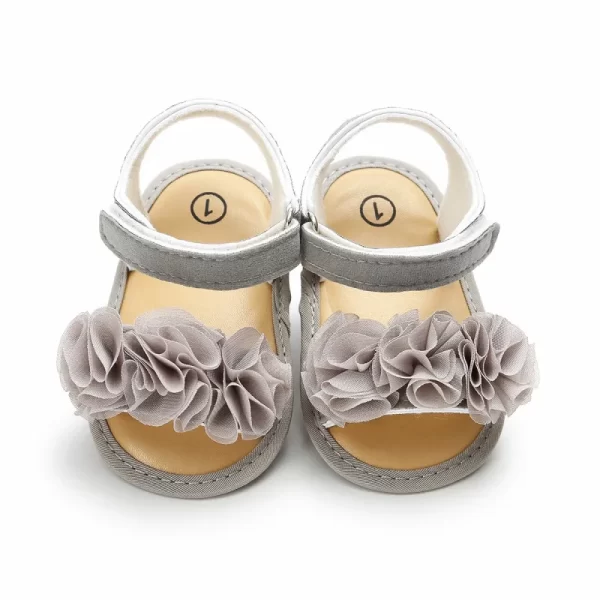 Baby Shoes Sandals Baby Girl Summer Flat White Flower Princess Shoes Newborn Toddler Infant Elegant Pink Cute Prewalkers 0-18M - Image 2