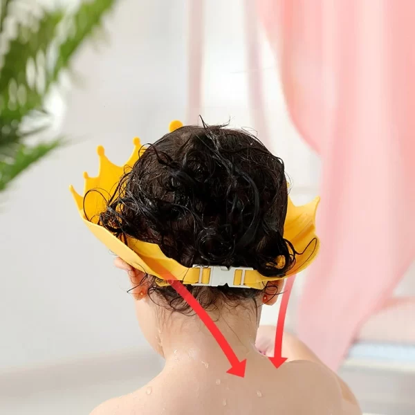 Baby Swim Shower Cap Bath Shampoo Adjustable Eye Protection Head Water Cover Baby Care Wash Hair Shower Cap For 0-6 Years Kids - Image 3