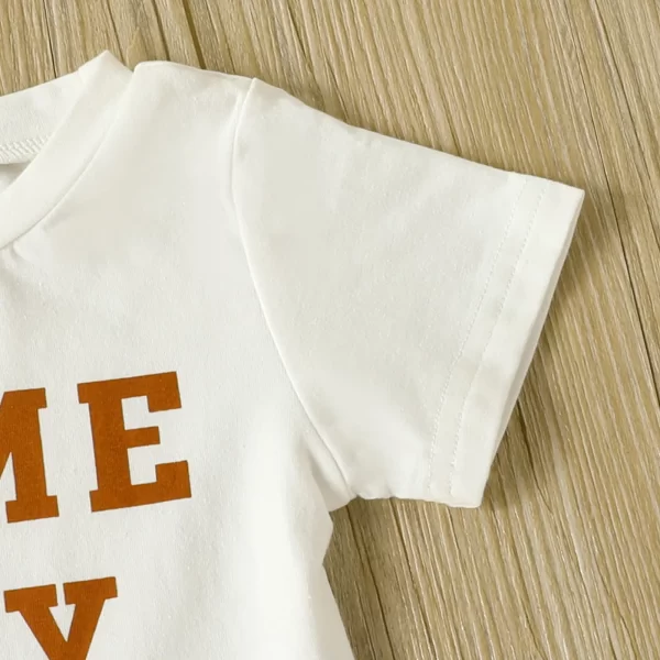 Boy Set Kids Toddler Boys Letters Print Baby T Shirt Shorts Sleeves Tops Flare 3 6 Month Boys Five Year Boys Summer Clothes - Image 4