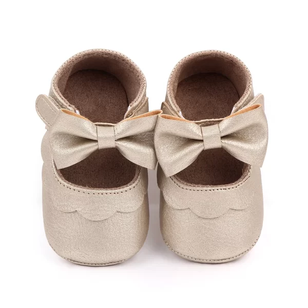 Infant Girls Single Shoes Bowknot First Walkers Shoes Toddler Sandals Princess Shoes New Adorable Toddler Infant Newborn Baby - Image 3