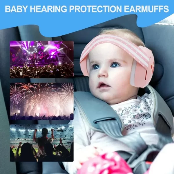Kids Ear Protection Earmuffs Noise Cancelling Sound Proof Earmuffs Noise Cancelling Headphones with Elastic Headband Hearing - Image 4
