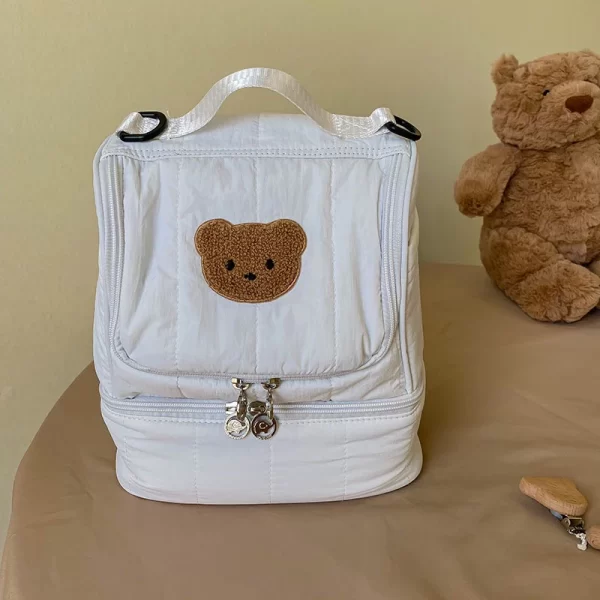 Korea Style Portable Mommy Backpack Storage Maternity Diaper Bag Nappy Organizer Milk Bottle Insulated Bag for Nursery Baby Care - Image 5