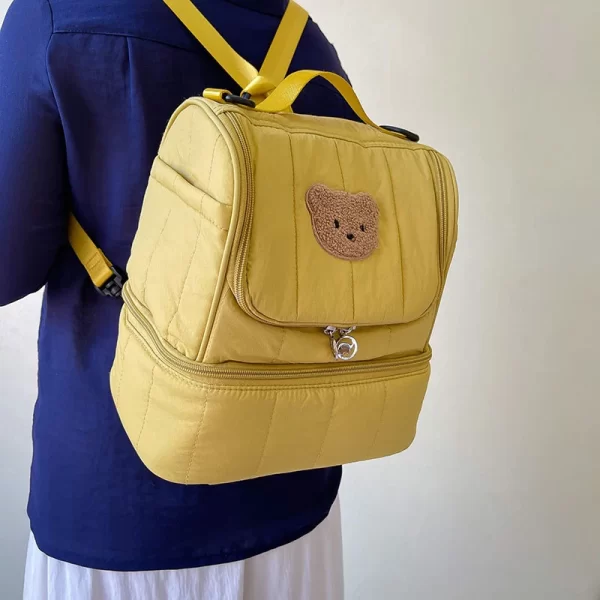 Korea Style Portable Mommy Backpack Storage Maternity Diaper Bag Nappy Organizer Milk Bottle Insulated Bag for Nursery Baby Care - Image 6