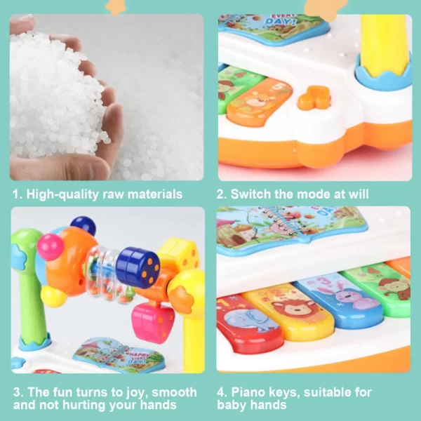 Rotating Mini Baby Music Piano Light Sound Educational Cognition Learn Keyboard Infant Early Educational Toy Kids Gifts - Image 6
