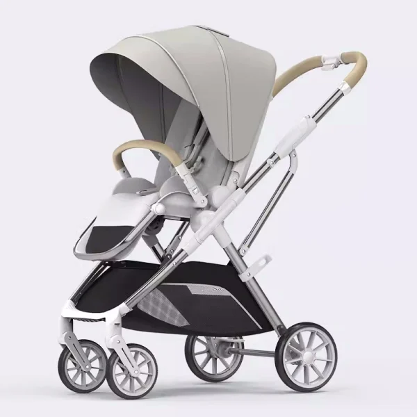 2024 New Arrival High View Portable Baby Stroller Ergonomics Seat Bassinet for Newborn One Hand to Recline Pram - Image 5
