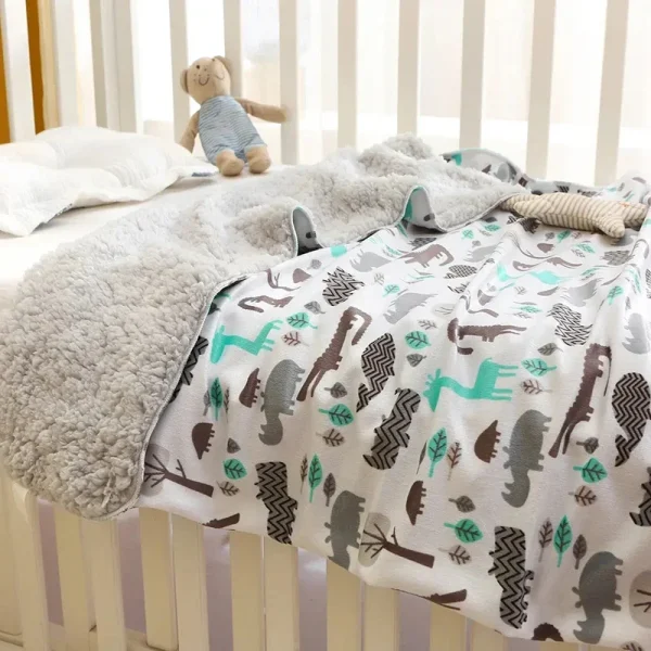 Baby Blankets New Double Layer Super soft Fleece Infant Bebe Swaddle Envelope Wrap For Newborn Baby Boys Girls Bedding Blanket - Image 5