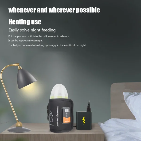 Smart Baby Bottle Holder Constant Temperature Baby Feeding Bottle Warmer Safety Infant Bottle Feeding Warmers for Travel Carrier - Image 5
