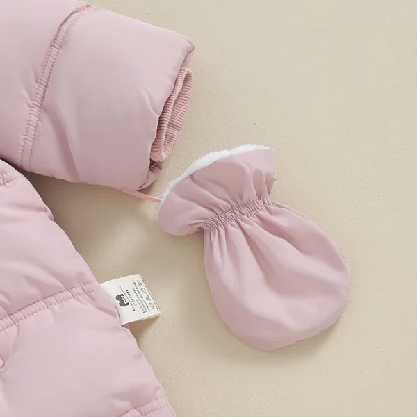 Citgeett Winter Infant Baby Boys Girls Coat Romper Warm Outwear Hooded Puffer Jacket Footie Jumpsuit Fall Clothes - Image 4