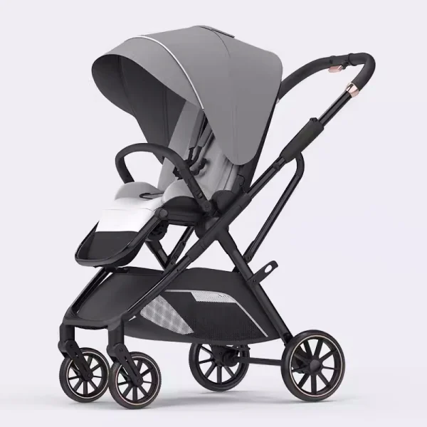 2024 New Arrival High View Portable Baby Stroller Ergonomics Seat Bassinet for Newborn One Hand to Recline Pram - Image 2