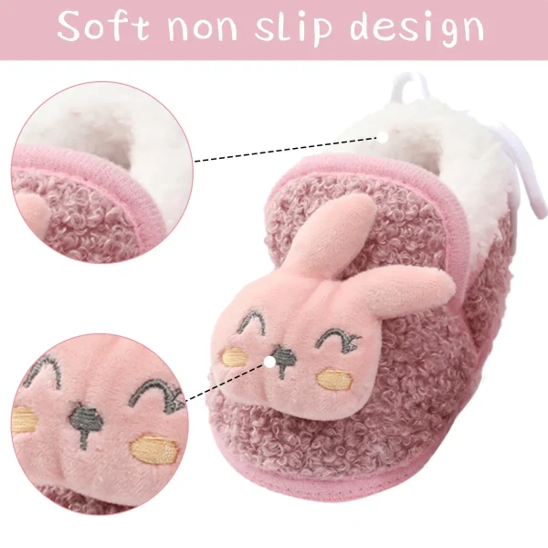 Spearmint Baby Shoes Baby Girls Boys Warm Shoes Soft Booties Snow Comfortable Boot Infant Toddler White Sneakers 9 12 Months - Image 6