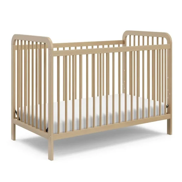 Pasadena 3-in-1 Convertible Crib (Driftwood) – GREENGUARD Gold Certified, Converts to Daybed and Toddler Bed,