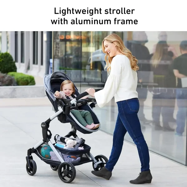 Travel System, Includes Baby Stroller w/ Height Adjustable Reversible Seat, Lightweight Aluminum Frame & 35 Infant Car Seat, - Image 5