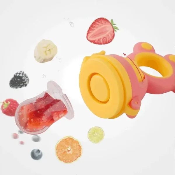 Baby Fruit Food Supplement Pacifier Cartoon Silicone Handle Teether Newborn Pacifier Feeding Supplies For Relieve Discomfort - Image 4