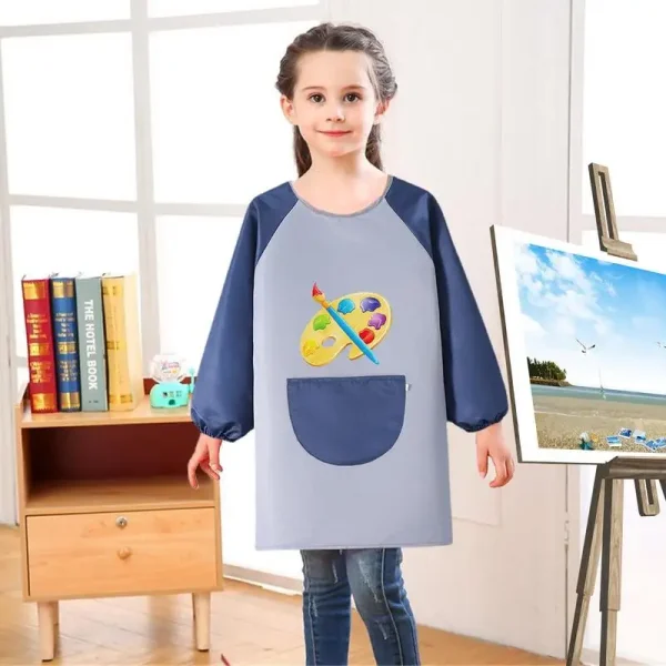 Cartoon Baby Bibs Waterproof Long Sleeve Apron Feeding Smock Bib Kids Apron Painting Drawing Coat For Children Birthday Gift - Image 3
