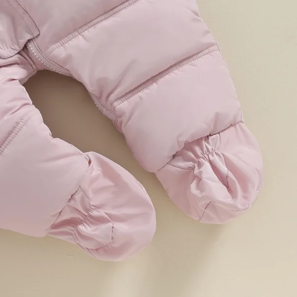 Citgeett Winter Infant Baby Boys Girls Coat Romper Warm Outwear Hooded Puffer Jacket Footie Jumpsuit Fall Clothes - Image 3