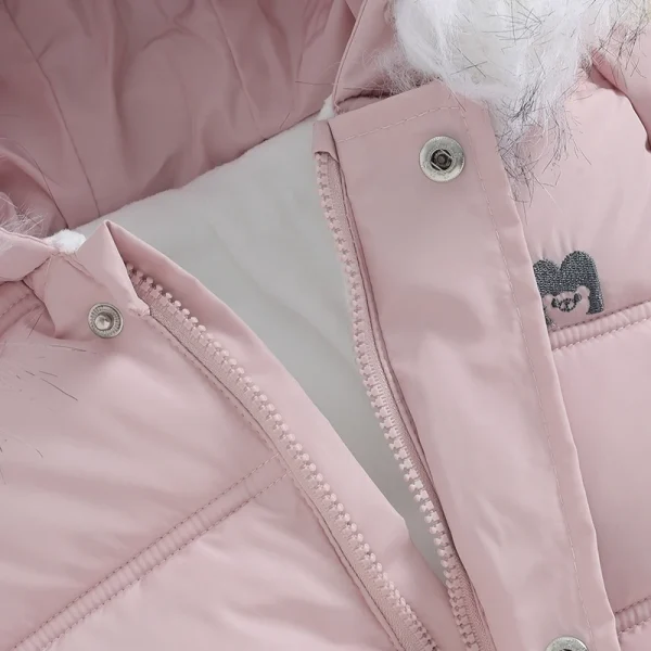 Citgeett Winter Infant Baby Boys Girls Coat Romper Warm Outwear Hooded Puffer Jacket Footie Jumpsuit Fall Clothes - Image 2