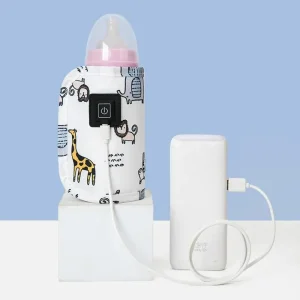 Portable Baby Bottle Warmer USB Travel Milk Warmer Infant Feeding Bottle Heated Cover Insulation Thermostat Heater accessories