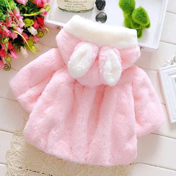 Cozy Bunny Ear Fleece Cape - Image 3