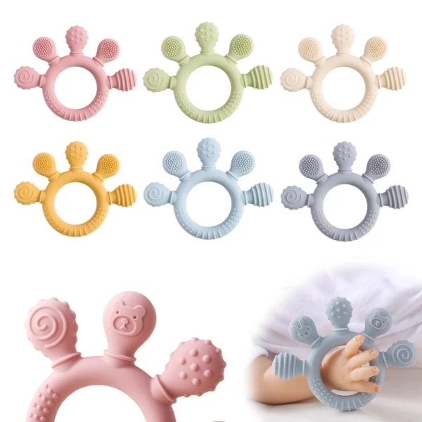 Safe Silicone Baby Teether | Food-Grade Animal Design (0-12 Months) - Image 3